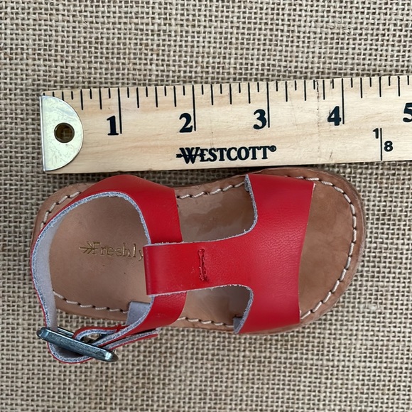 Freshly Picked cherry red lMalibu leather sandals - excellent - Picture 8 of 10